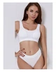 Комплект нижнего белья в рубчик топ бюстгальтер трусики Honey Fashion Accessories One Size M/L белый (2-166) - изображение 1