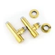 Кран угловой для полотенцесушителей Raftec 1/2"х1/2" удлиненный, золото, 2шт. (25-430430-4012) - изображение 2