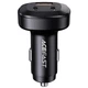 Автомобільний зарядний пристрій Acefast B3 66W(USB-C+USB-C+USB-A) three-port metal car charger Black - зображення 1