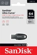 Накопичувач SanDisk 64GB USB 3.2 Type-A Ultra Curve Чорний (SDCZ550-064G-G46) - изображение 2