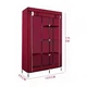 Складной тканевый шкаф Portable Cloth Rack 105 х 45 х 175 см Бордовый (550PCRSHKBC13) CLS55 - изображение 2