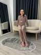 Дитяча велюрова тепла піжама для дівчинки AVRORA АО1712748 122-128 см Світлий мокко (ROZ6501041963) - зображення 4