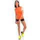 Футболка женская спортивная для фитнеса Zelart Sport Team 7320 размер L (165-170см) Orange-White - изображение 5