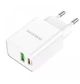 Сетевое зарядное устройство Borofone BA69A 1USB/1Type-C QC/PD/20W/3A White - изображение 2