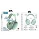 Навушники Bluetooth Hoco W35 Air бездротові повнорозмірні BT V5.3 TF 3.5mm для мобільних пристроїв Samsung/Xiaomi/Huawei/Meizu Зелений - зображення 2