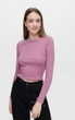 Жіночий трикотажний топ House Brand (56638) XS Рожевий - изображение 1