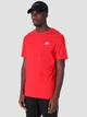 Футболка хлопковая длинная мужская Nike M Nsw Club Tee AR4997-657 S Красная (0191888618484) - изображение 3