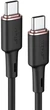 Кабель Acefast C2-03 Type-C to Type-C 3A 60W 1.2 м silicone zinc connectors Black (AFC2-03B) - изображение 1