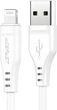 Кабель Acefast C3-02 USB to iP 2.4A 1.2 м TPE TPE connectors White (AFC3-02W) - изображение 1