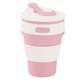 Складная силиконовая термокружка Collapsible pink 350ml - изображение 1