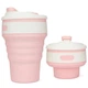 Складная силиконовая термокружка Collapsible pink 350ml - изображение 2
