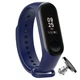 Силиконовый ремешок MRK для фитнес браслета Xiaomi Mi Band 4/3 Тёмно-синий c металлической кнопкой (mrk21042045) - изображение 1