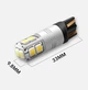 Светодиодная лампа&nbsp;Т10 W5W 10SMD 2835 12V 700LM Белая canbus (21385) - изображение 6