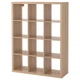 Стелаж IKEA KALLAX КАЛЛАКС, під білений дуб, 112 х 147 см, 404.099.35 - изображение 5