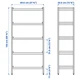 Відкрита шафа для книг IKEA EKENABBEN, осика, білий, 70х34х154 см, 804.878.13 - изображение 6