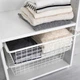 Дротяний кошик з напрямними IKEA ХЕЛПА, білий, 60x40 см, 592.134.67 - зображення 2