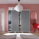 Шкаф с 3 раздвижными дверьми IKEA ОПХУС, белый ларколлен, темно-серый, 180x57x191 см, 394.941.85 - изображение 4