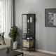 Шафа зі скляними дверцятами IKEA RUDSTA, антрацит, 42х37х155 см, 604.348.25 - зображення 2