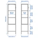 Шафа зі скляними дверцятами IKEA RUDSTA, антрацит, 42х37х155 см, 604.348.25 - зображення 6