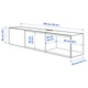 Тумба под ТВ IKEA БЕСТО, с дверцами, белый, Хедевикен парит дуб, 180x42x38 см, 594.217.96 - изображение 7