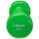 Гантели для фитнеса с виниловым покрытием Zelart Beauty 2 шт. TA-5225-2 салатовый - изображение 3