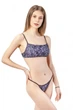 Комплект женский кружевной топ и стринги Felisiya Lingerie Черный с сиреневым 2002+221-079x170/774 M - изображение 4