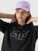 Подростковое худи для девочки 4F 4FJWSS24TSWSF0921-20S 140 Черное (5904698733378) - изображение 3