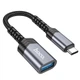Кабель-перехідник HOCO UA24 Type-C male to USB female 3.0 converter Metal Gray (6942007608848 ) - зображення 1