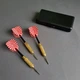 Набор оригинальные классические профессиональные дротики 3 шт для дартса игры из латуни с нейлоновыми хвостиками красные 18 г АН3821 - изображение 2
