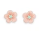 Серьги детские клипсы для ушей без пробивания уха Liresmina Jewelry "Цветочное Великолепие" нежно розовые - изображение 1