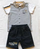 Дитячий комплект ( футболка + шорти) Garden Baby Серфінг трикотаж джинс (6848) 98 см білий сірий джинс - зображення 1