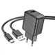 Зарядний пристрій із швидкою зарядкою із кабелем Type-C HOCO CS21A |1USB, 18W/3A, QC| Чорний - зображення 3