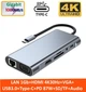 Адаптер-Хвб Type-C на HDMI USB 3.0 LAN VGA PD 87W для MacBook Apple (TypeC-HUB-PD-1Gb) - зображення 1