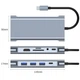 Адаптер-Хвб Type-C на HDMI USB 3.0 LAN VGA PD 87W для MacBook Apple (TypeC-HUB-PD-1Gb) - зображення 5