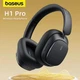 Наушники беспроводные Bluetooth с микрофоном Baseus Bowie H1 Pro c шумоподавлением|BT5.3, 600mAh, ANC| Black - изображение 2