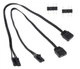 Кабель Сплиттер 5V 3PIN+4PIN ARGB LED Strip Connector 1 -> 1 удлинитель комплект 2шт 25см (788225944-11) Черный - изображение 2