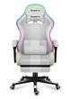 Геймерское Кресло с RGB Подсветкой Компьютерное Игровое Huzaro Force 4.7 RGB White с Подставкой для Ног Белое до 140 кг Польша - изображение 8