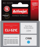 Tusz Activejet do Canon CLI-521C Supreme 10 ml Cyan (ACC-521CN) - obraz 1