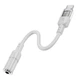 Перехідник Type-C адаптер на навушники mini jack 3.5mm AUX HOCO Spirit transparent digital (0.15m, DAC). White - зображення 3