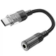 Переходник адаптер Type-C на наушники mini jack 3.5mm AUX HOCO Spirit transparent digital (0.15m, DAC). Black - изображение 1