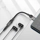 Переходник адаптер Type-C на наушники mini jack 3.5mm AUX HOCO Spirit transparent digital (0.15m, DAC). Black - изображение 5