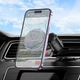 Тримач для телефону в машину магнітний HOCO Alma Ring magnetic Car holder. Gray - зображення 4