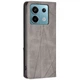 Чехол-книжка с кармашками UniCase Geometric Pattern для Xiaomi Redmi Note 13 Pro 4G - Grey - изображение 3