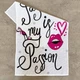 Кухонний рушник рогожка з принтом Fashion is my passion GM Textile 35х61см 180г/м2 (Біло-рожевий) - зображення 1