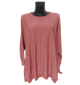 Тонкий джемпер с люрексом Kiss me 8029 XL-2XL розовый - изображение 1