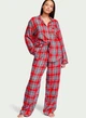 Піжама фланель Victoria's Secret Flannel Long Pajama Set (сорочка+штани) S червона клітинка - зображення 2
