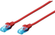 Patchcord Digitus Cat 5e U-UTP 20 m Red (DK-1512-200/R) - obraz 1