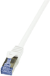 Patchcord LogiLink PrimeLine Cat 6a SFTP 2 m White (CQ3051S) - obraz 1