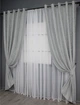 Комплект штор на люверсах VR-Textil Лен мрамор Pavliani № 1179ш 150х250 см 2 шт Серый (37-0030) - изображение 3