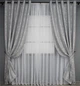 Комплект штор на люверсах VR-Textil Жаккард Sultan XO № 1124ш 150х250 см 2 шт Светло-серый (37-0022) - изображение 2